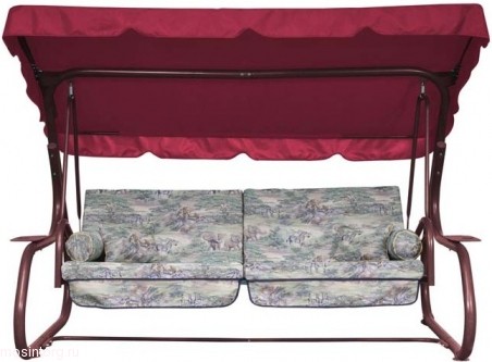Дачные садовые качели Титан бордовые